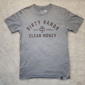 ​Troll Co. Small Gray Dirty Hands Clean Money Tee Shirt Troll Company